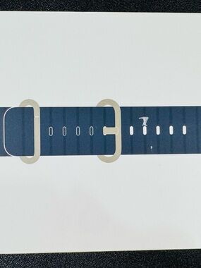 Apple Deep Blue Silicone Apple Watch Band with Silver Hardware